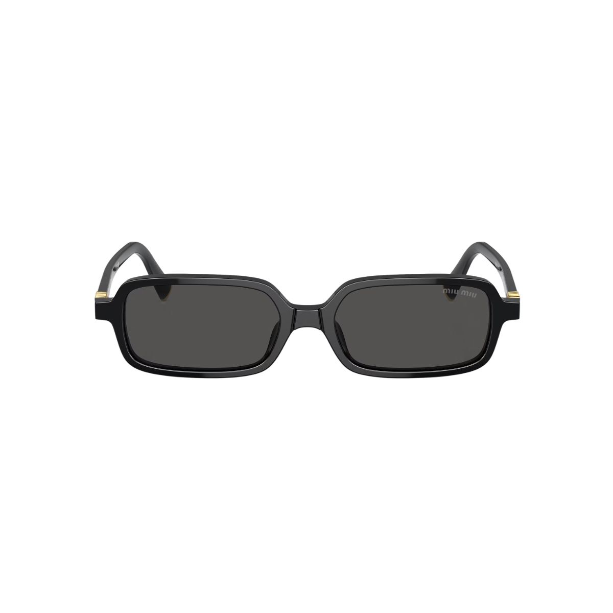 MU 11ZS Rectangle Acetate Black Sunglasses Grey Lens-Miu Miu