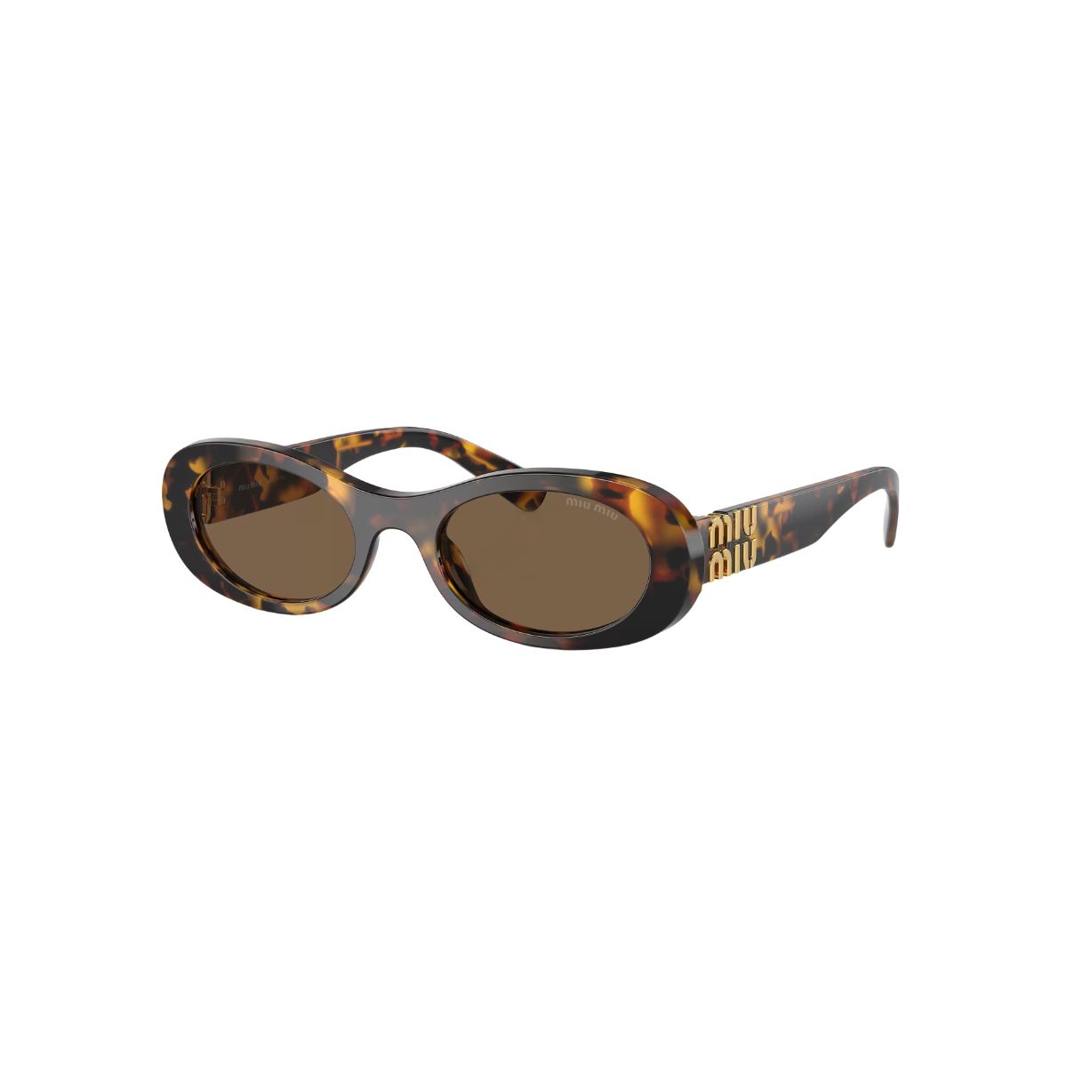 MU 06ZS Oval Acetate Tortoise Sunglasses Havana Brown Lens