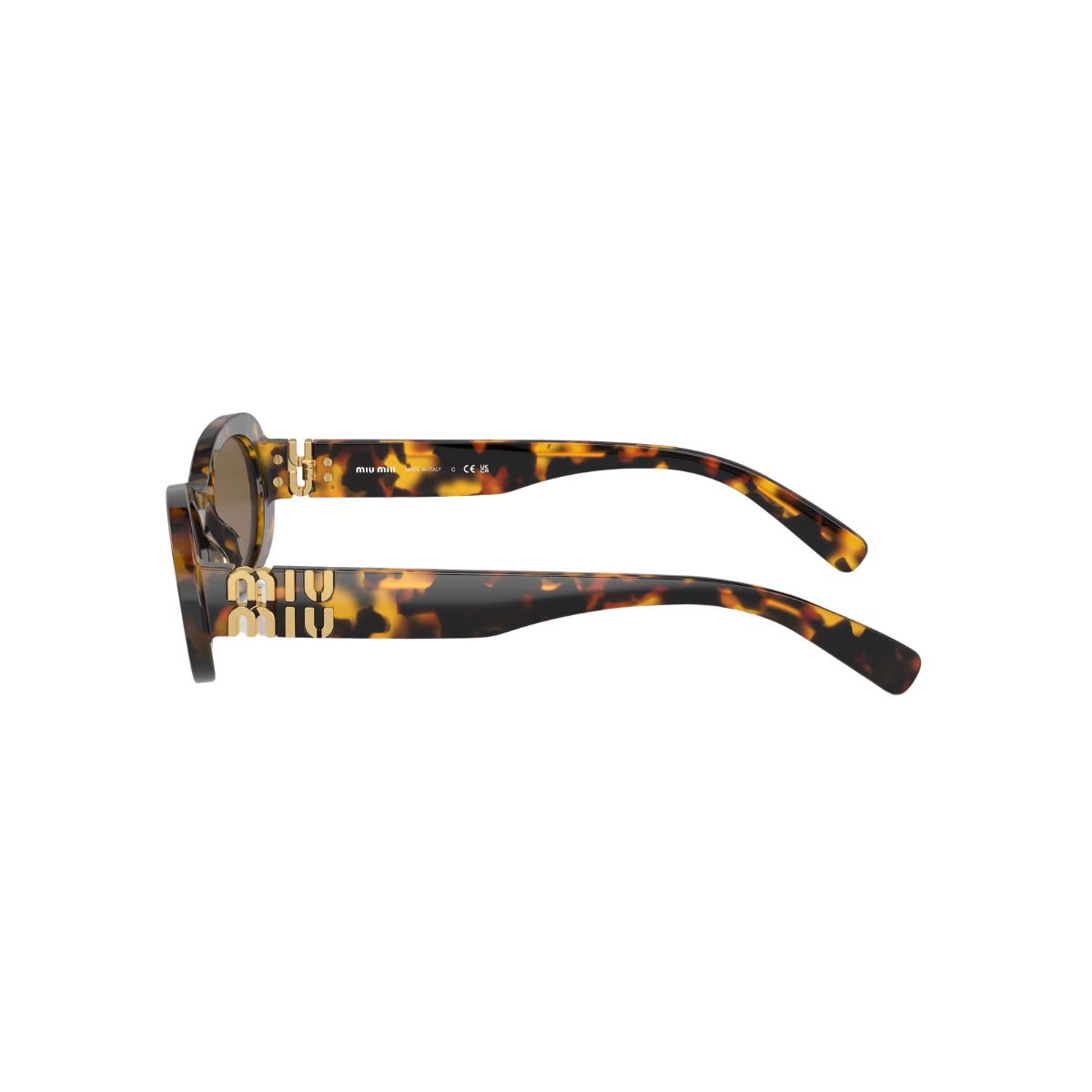 MU 06ZS Oval Acetate Tortoise Sunglasses Havana Brown Lens