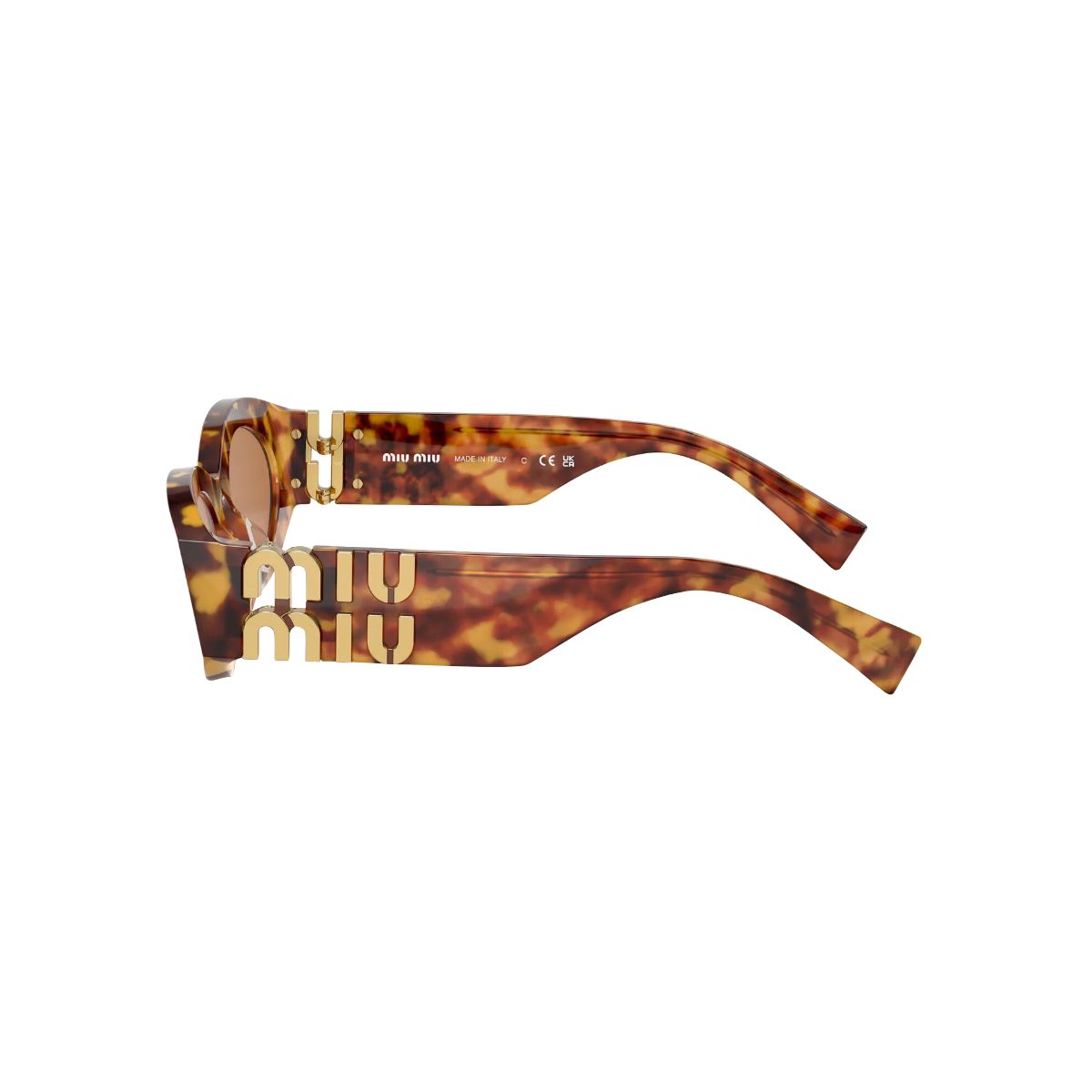 MU 11WS Tortoise Havana Cat Eye Sunglasses Brown Lens