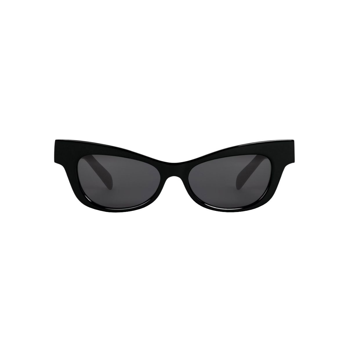 Triomphe 19 Cat Eye Sunglasses Acetate Black Smoke Lens