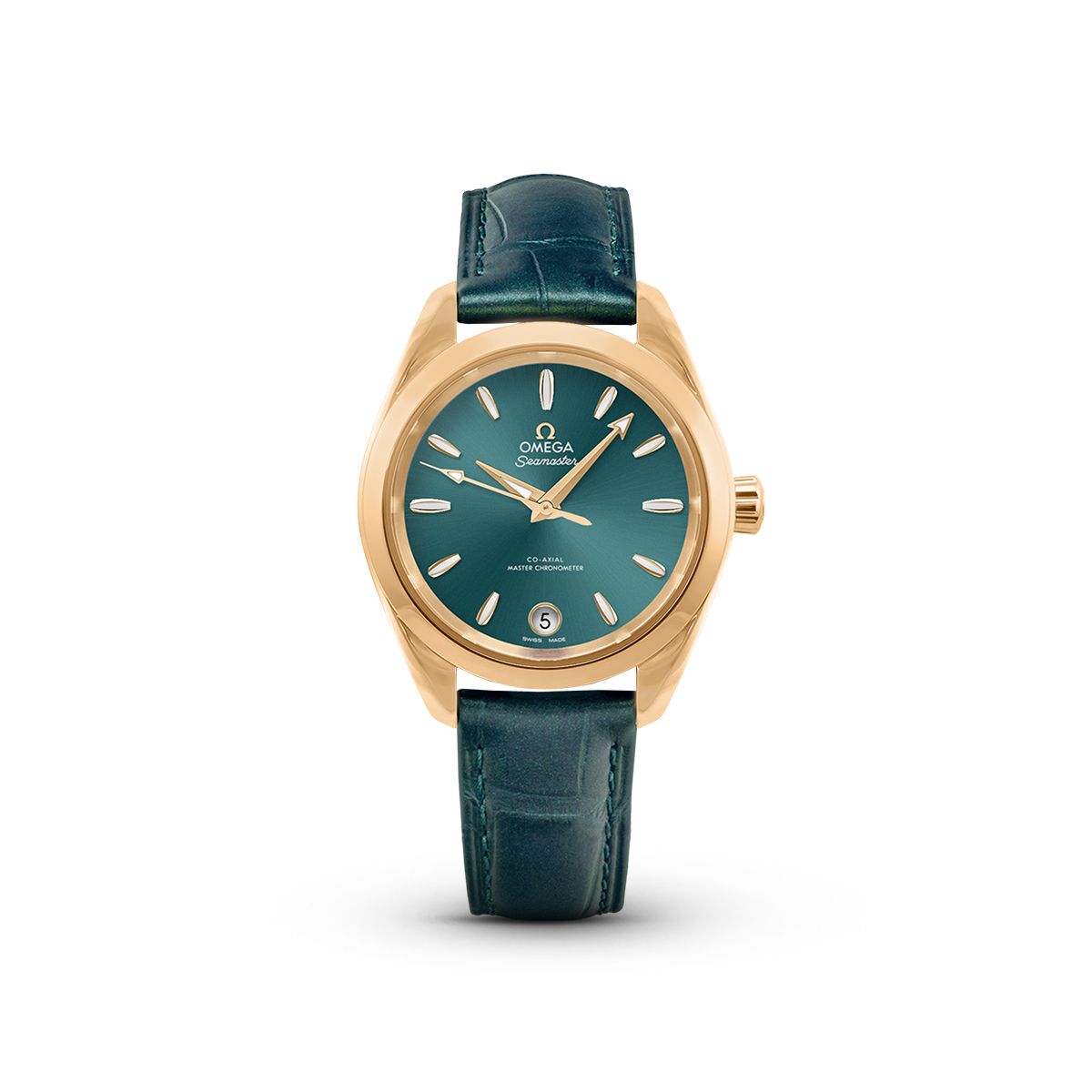 Seamaster Aqua Terra Shades 22053342010001 Green Dial, Leather Strap-Omega