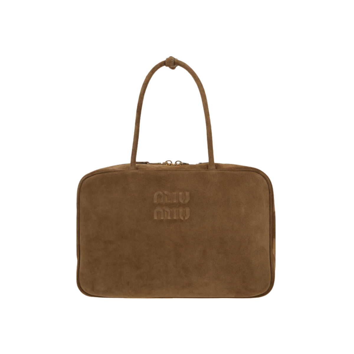 Miu Miu Large Beau Top Handle Handbag Suede Olive Green Original